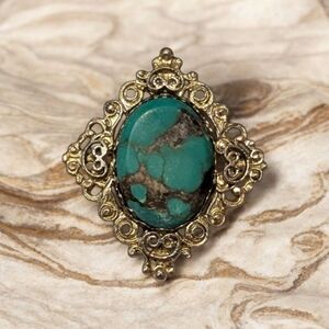 Vintage Turquoise Brooch